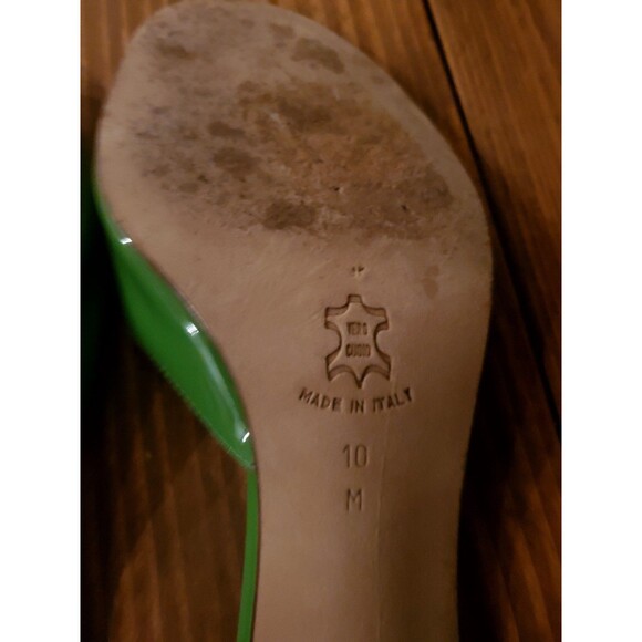 Isaac Mizrahi Green Slides Sandals Size 10 - Picture 6 of 7